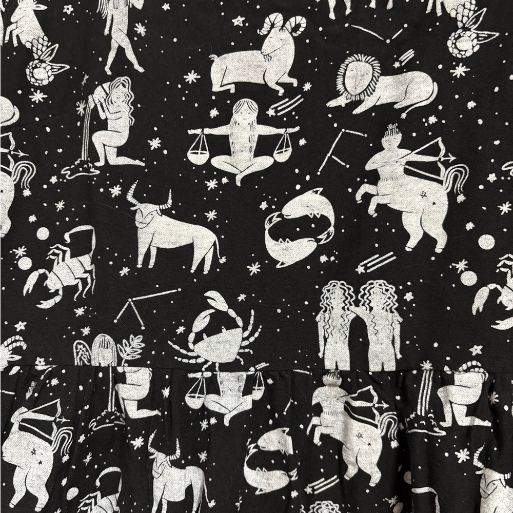 Mata Traders Black and White Zodiac Print Dress - Picture 2 of 5